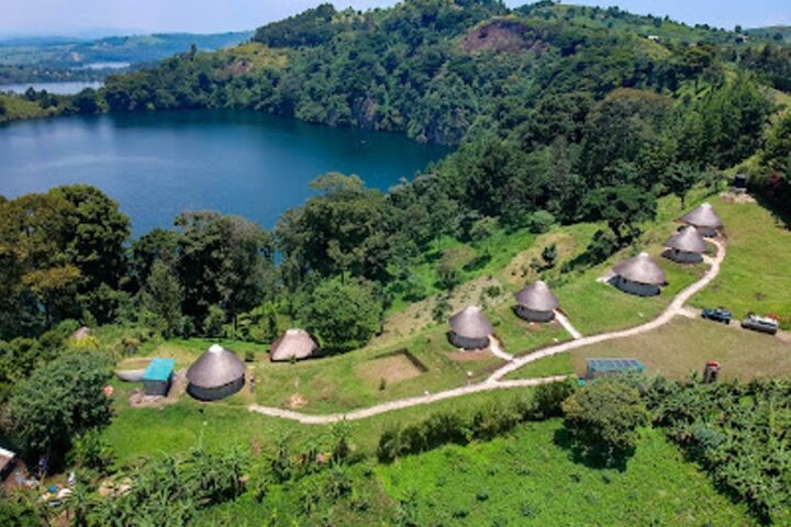 Crater lake views on Queen Elizabeth Safari in Uganda